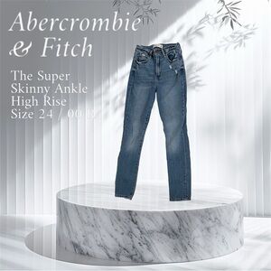 Super Skinny Ankle High Rise Jeans from Abercrombie & Fitch *‎ Size 24 / 00 R